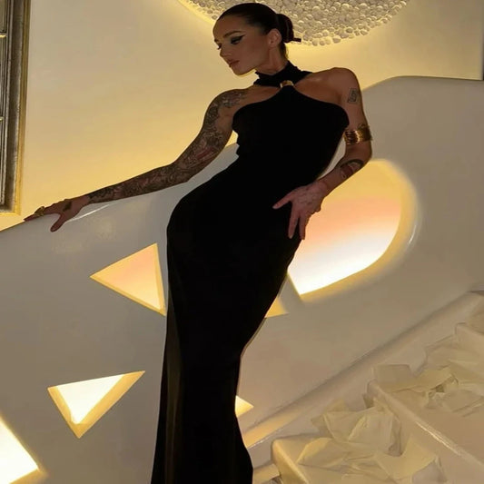 Vestido Preto Longo Beller
