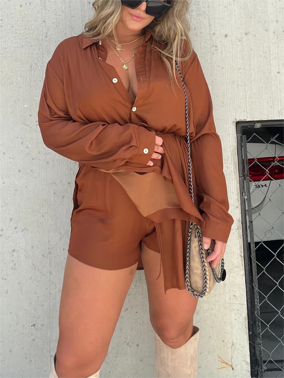 CONJUNTO DE VESTIDO MACACÃO FEMININO DE CETIM COBERTO PARA NOITE (COMPRE 2 FRETE GRÁTIS)