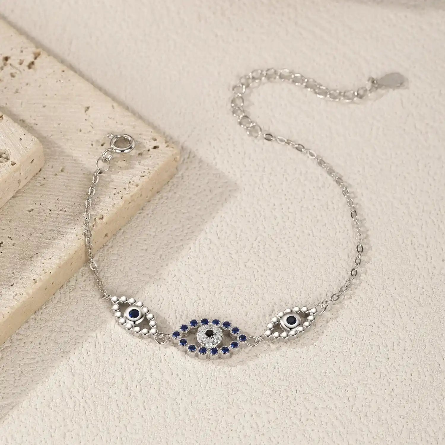 Pulseira de Prata Olho Grego