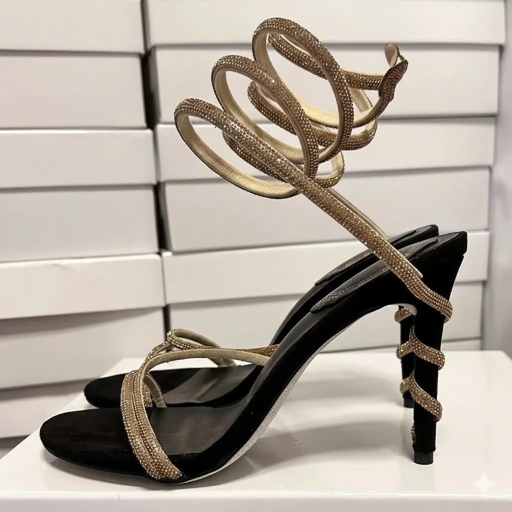 Salto Alto Preto Riviera Élégance