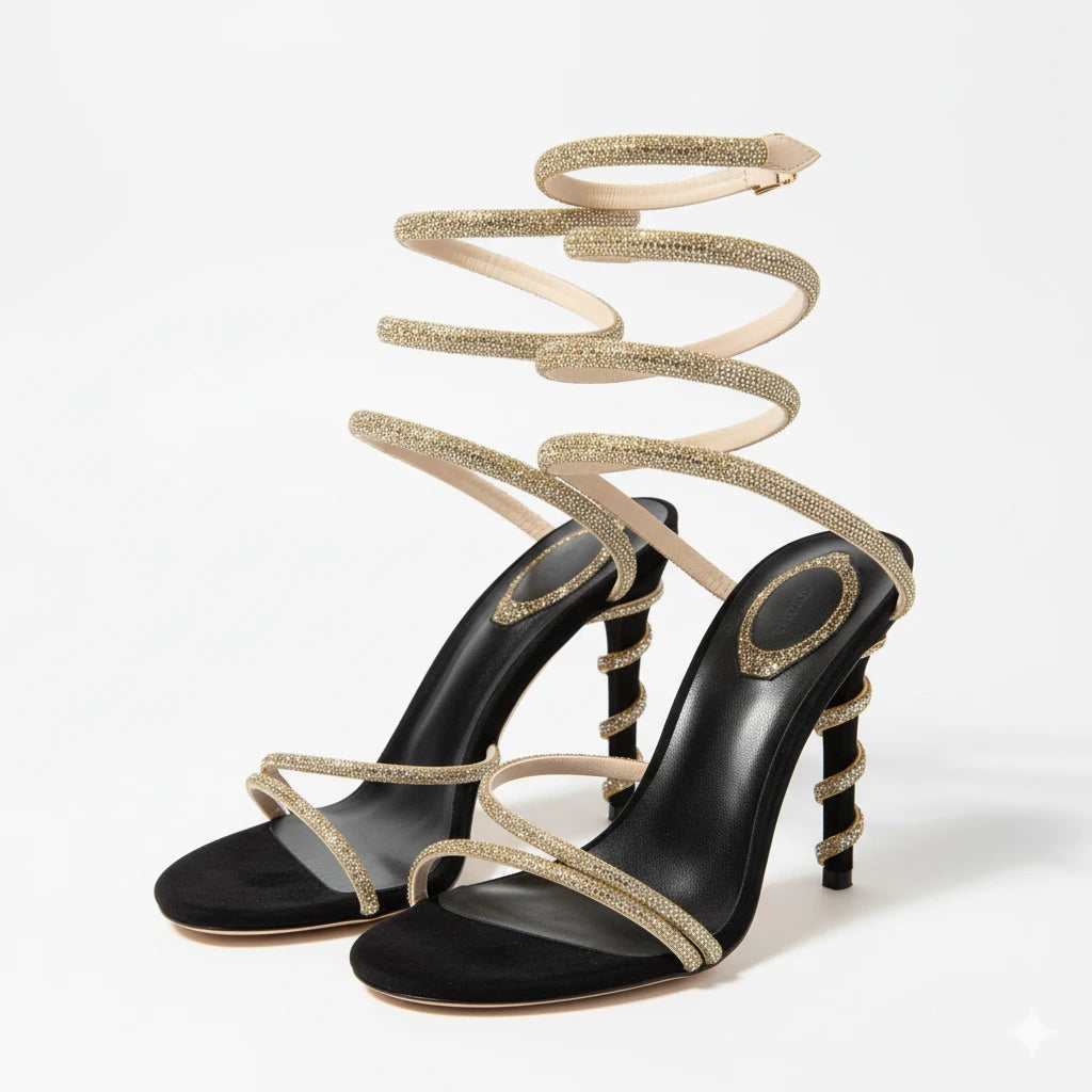 Salto Alto Preto Riviera Élégance