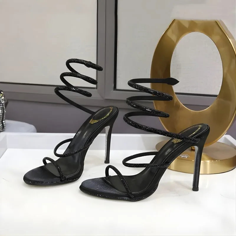 Salto Alto Preto Snake - GiBoutique