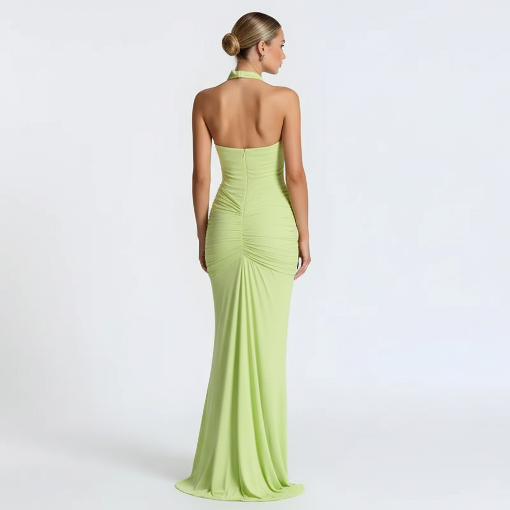 Vestido Glam Verde - Costas