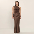 Vestido Glow Marrom - Frente