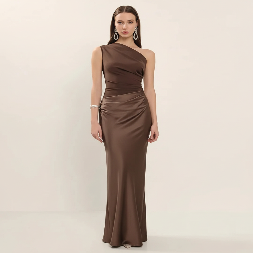 Vestido Glow Marrom - Frente