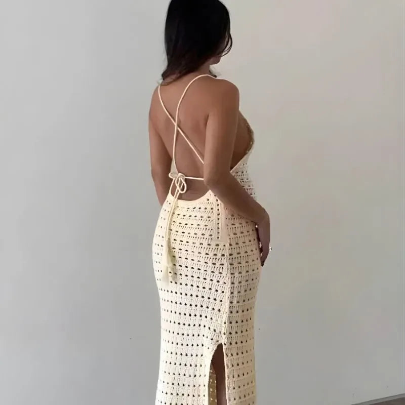 Vestido Longo de Renda Nocturne