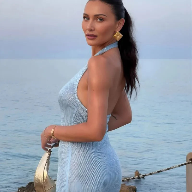 Vestido Longo Divine sem mangas - Estilo casual-chic para praia e piscina