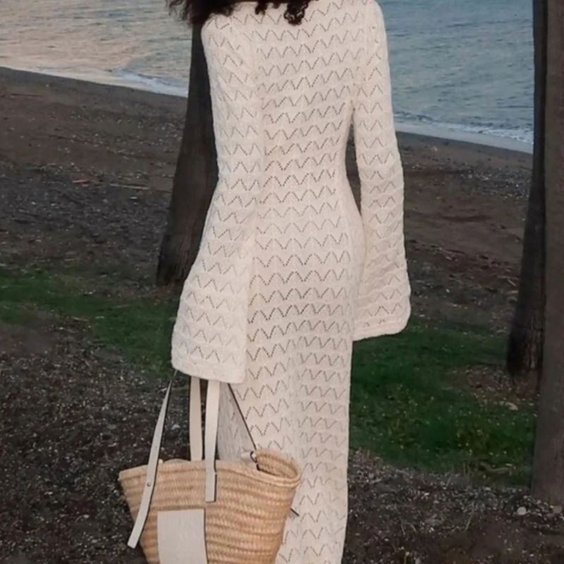 Vestido Longo de Renda Novel