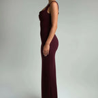 Vestido longo prata Silveri - Caimento alongado e sofisticação