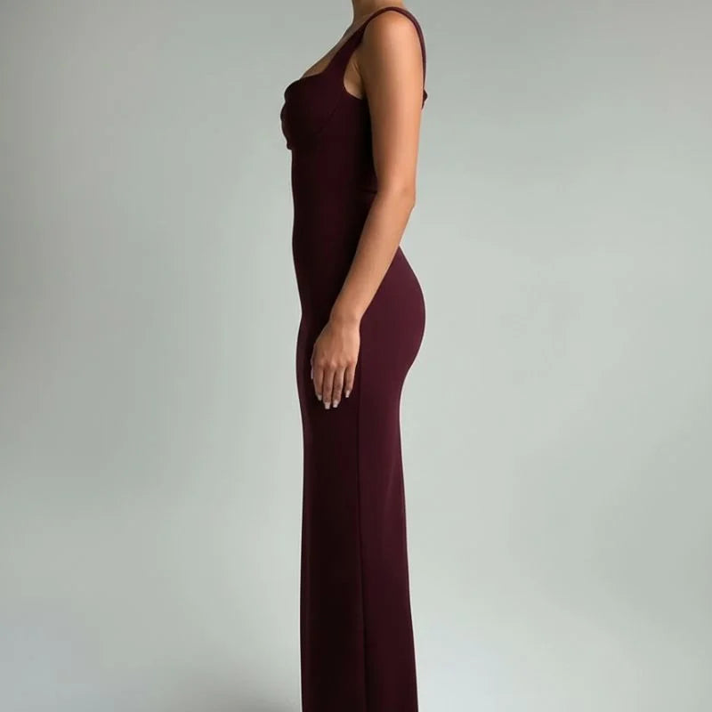 Vestido longo prata Silveri - Caimento alongado e sofisticação