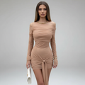 Vestido Midi Roma Bege - Frente