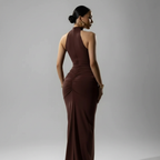 Vestido Roya Marrom - Costas